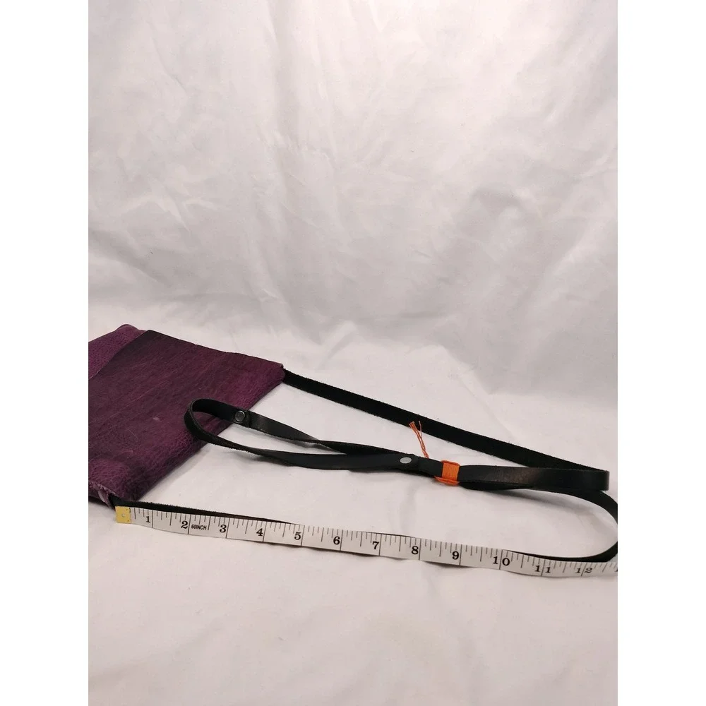 Handmade Purple Textured Leather Crossbody Bag